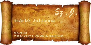 Szántó Julianna névjegykártya