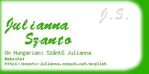 julianna szanto business card