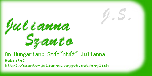 julianna szanto business card